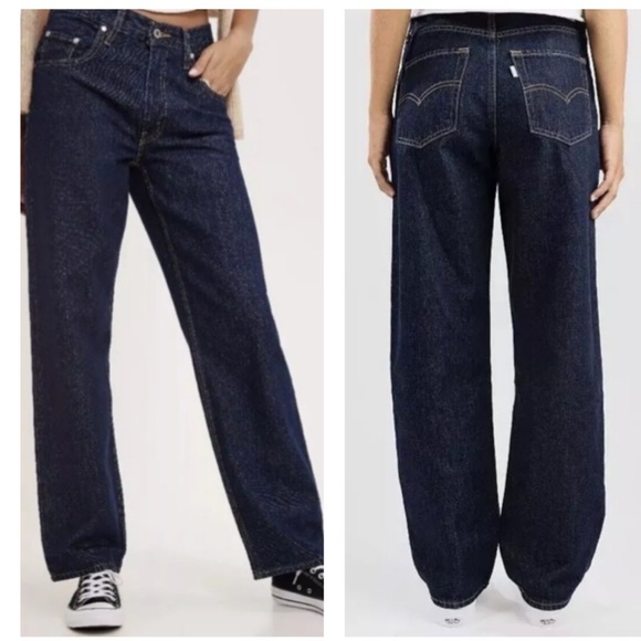 Levi’s‎ 31 Womens Dark Wash 94 Baggy Silvertab Loose Fit Y2K Inspired Jeans - Picture 1 of 16